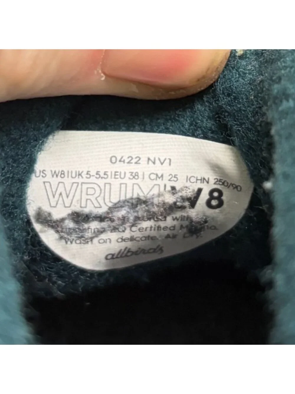 Allbirds Wool Runner Up Mizzles Womens Size 8 Green Athletic Shoes Sneakers